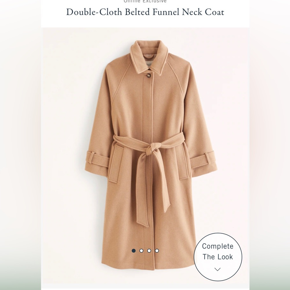Camel coat size Medium (oversized) brand New from Abercrombie and Fitch